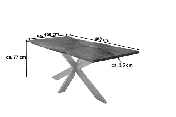 #nussbaumfarben #260x100 #spider-gestellsilber