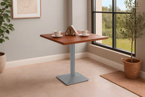 #nussbaumfarben #60x60 #säulen-gestelleckigsilber