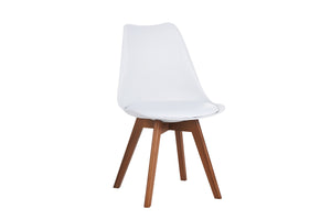 #nussbaumfarben #90x90 #schalenstuhlweiß