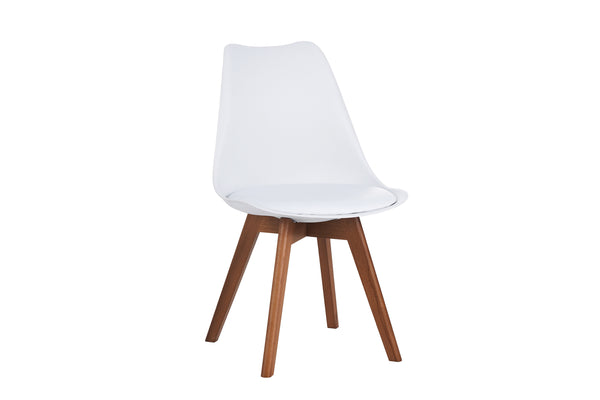 #nussbaumfarben #90x90 #schalenstuhlweiß
