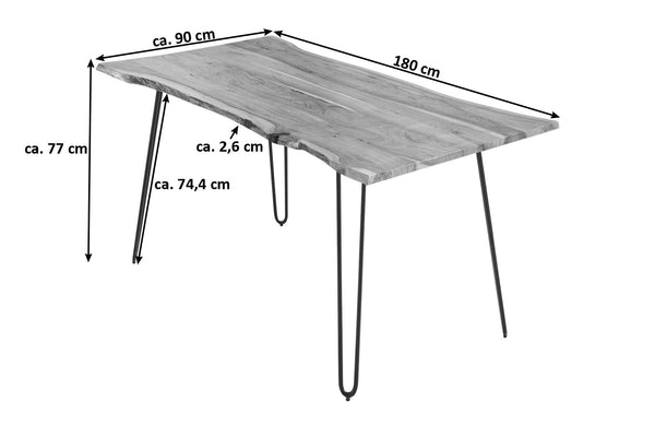 #naturfarben #180x90 #hairpin-gestellsilber