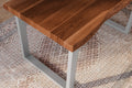 #akazienussbaumfarben #140x80 #u-gestellsilber