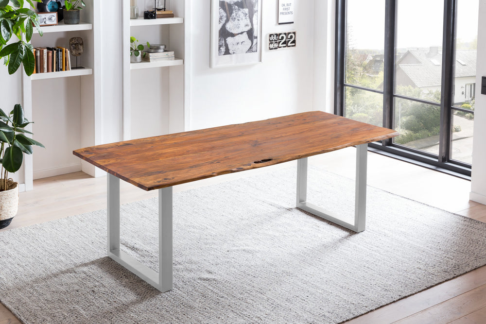 #nougatfarben #220x100 #u-gestellsilber