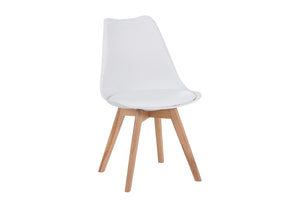 #holzwildeichen-optik #160x85 #schalenstuhlweiß