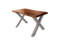 #akazienussbaumfarben #140x80 #x-gestellsilber