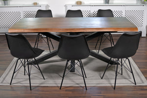 #akazienussbaumfarben #220x100 #spider-gestellschwarz