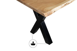 #naturfarben #140cm #x-gestellschwarz