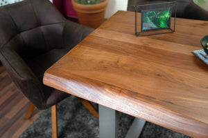 #nussbaumfarben #180x90 #u-gestellsilber