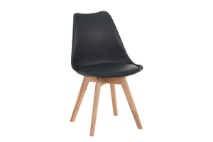 #holzwildeichen-optik #220x100 #schalenstuhlschwarz