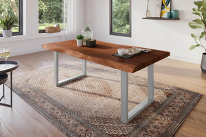 #akazienaturfarben #160x85 #u-gestellsilber