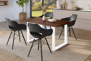 #holznussbaum-optik #120x80 #u-gestellweiß