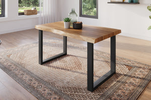 #akazienaturfarben #140x80 #u-gestellschwarz