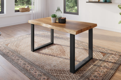 #akazienaturfarben #140x80 #u-gestellschwarz