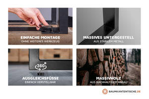 #nussbaumfarben #240x100 #u-gestellweiß