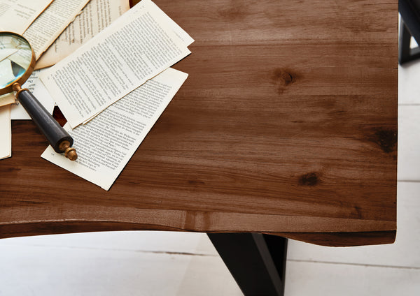 #nussbaumfarben #180x90 #u-gestellschwarz