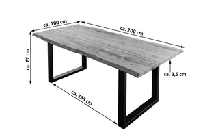 #sheeshamnaturfarben #200x100 #u-gestellschwarz