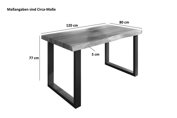 #akazienussbaumfarben #120x80 #u-gestellsilber