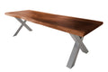 #akazienussbaumfarben #260x100 #x-gestellsilber