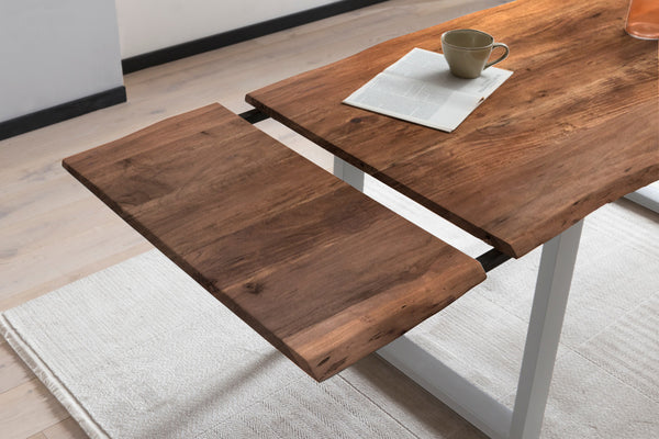 #nussbaumfarben #160(260)x90 #u-gestellsilber