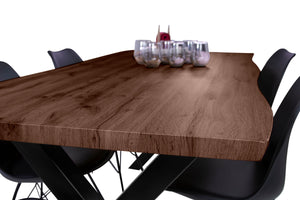 #nussbaumfarben #180x90 #x-gestellschwarz