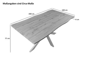 #nussbaumfarben #200x100 #spider-gestellsilber