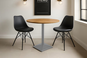 #akazienaturfarben #80x80 #säulen-gestelleckigsilber