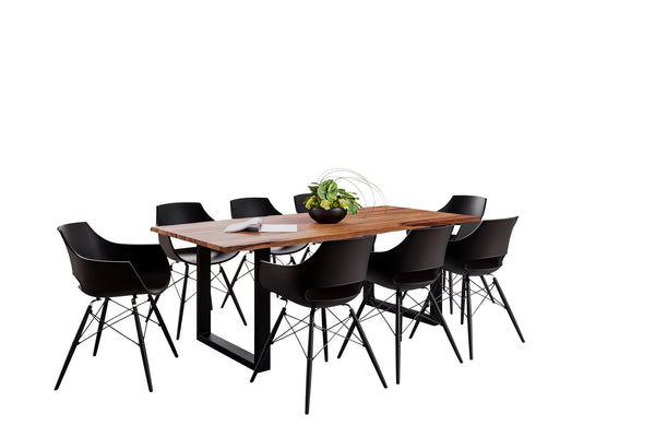 #teakfarben #200x100 #u-gestellschwarz