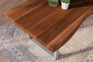 #akazienussbaumfarben #260x100 #u-gestellsilber