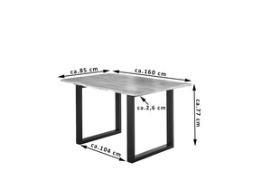 #naturfarben #160x85 #u-gestellschwarz