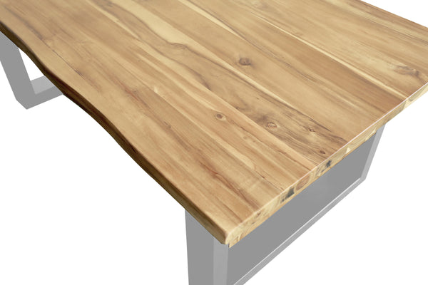 #akazienaturfarben #115x65 #u-gestellsilber