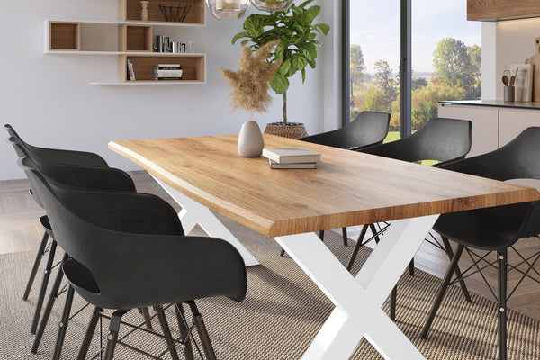 #holzwildeiche-optik #200cm #u-gestellschwarz