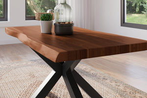 #akazienussbaumfarben #140x80 #spider-gestellschwarz