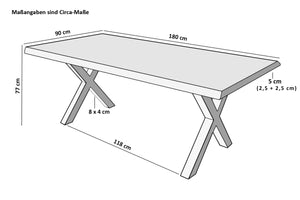 #buntfarben #180x90 #x-gestellschwarz