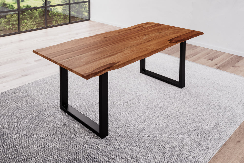 #teakfarben #200x100 #u-gestellschwarz