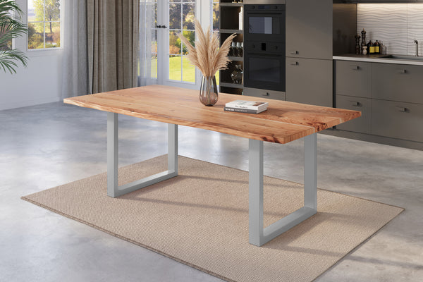 #naturfarben #220x100 #u-gestellsilber