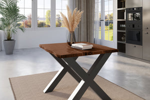#nussbaumfarben #80x80 #x-gestellschwarz