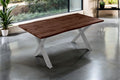 #nussbaumfarben #180x90 #x-gestellsilber