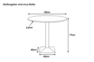 #eichenaturfarbengeölt #90x90 #säulen-gestelleckigsilber
