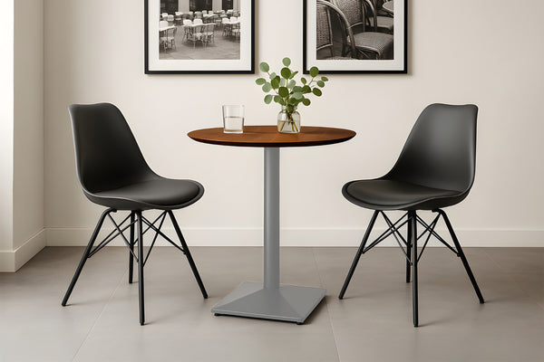 #akazienussbaumfarben #70x70 #säulen-gestelleckigsilber