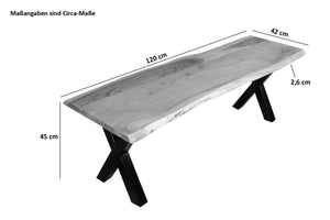 #nussbaumfarben #120cm #x-gestellschwarz