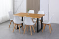 #holzwildeichen-optik #200x100 #schalenstuhlgrau