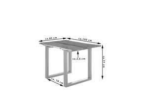 #nussbaumfarben #140x80 #u-gestellsilber