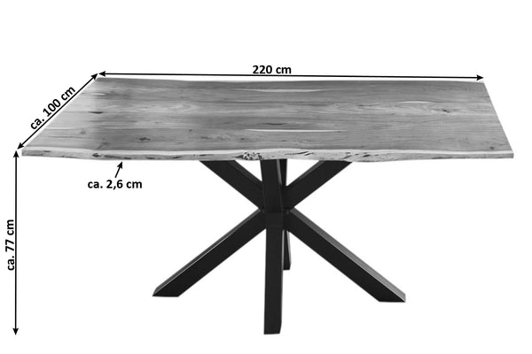#naturfarben #220x100 #spider-gestellschwarz