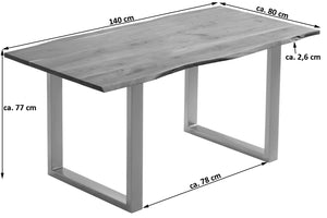 #140x80 #u-gestellsilber