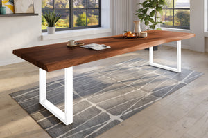 #nussbaumfarben #400x120 #u-gestellweiß