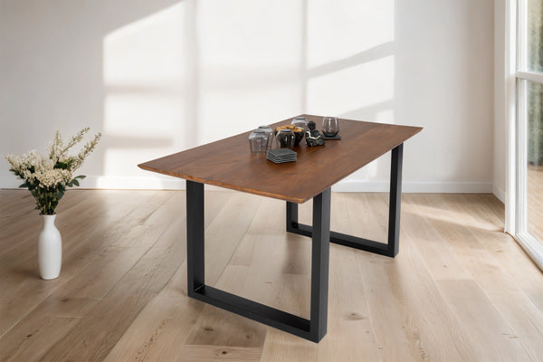 #nussbaumfarben #140x80 #u-gestellschwarz