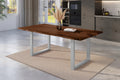 #nussbaumfarben #220x100 #u-gestellsilber