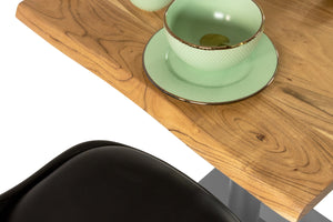 #akazienaturfarben #75x75 #säulen-gestelleckigsilber