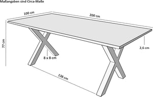 #200x100 #x-gestellschwarz
