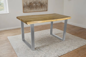 #eichenfarben #160x85 #u-gestellsilber